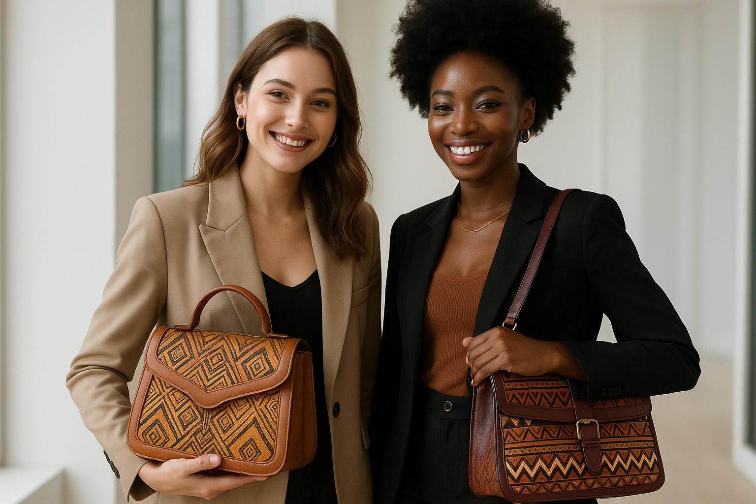 they both wearing african bag they have 25 year