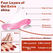 22 PCS Semi Cured Gel Nail Strips Kit, Waterproof Gel Nail Stickers UV Light Required, DIY Short Nail Polish Strips, Self Adhesive Gel Nail Wraps with Nail File & Stick (Red)