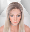 Glueless 613 Wigs Ombre Brown Platinum Blonde Wigs White Blonde Wigs Silky Straight Hair Synthetic 613 Wigs for Women -036-NEW