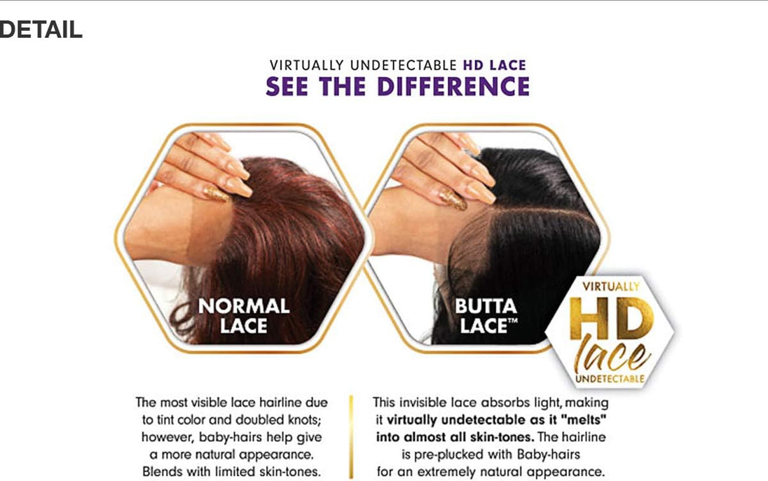Synthetic HD Lace Front Wig - BUTTA UNIT 1 (1B off Black)