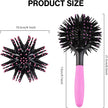 3D round Curl Hair Brushes,360° Spherical Shape Styling Hair Brush for Women Detangling Hairbrush Spherical Ball Brush Salon round Hair Curling Curler for Curly/Long/Wet/Dry Hair