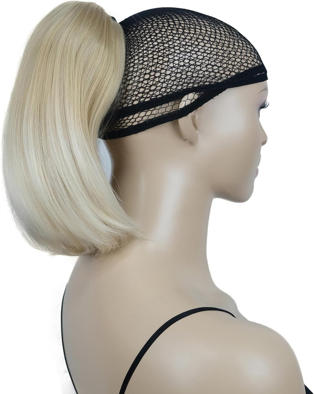 12" Straight Wavy Styled Clip in Claw Ponytail Hair Extension Synthetic Hairpiece (24BT613 Blonde Mix)