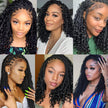 14 Inch Boho Box Braids Crochet Hair 8 Packs Bohomian Crochet Box Braids Curly Ends Pre-Looped Messy Goddess Box Braids Hair Extension for Women 1B#