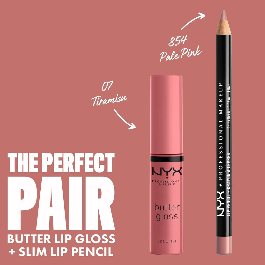 - Butter Gloss, Non-Sticky Lip Gloss - Tiramisu (Pink Brown)
