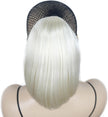 12" Straight Wavy Styled Clip in Claw Ponytail Hair Extension Synthetic Hairpiece (Pale Blonde)