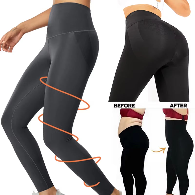 Shapewear anti Cellulite Compression Leggings Leg Slimming Body Shaper High Waist Tummy Control Panties Thigh Sculpting Slimmer