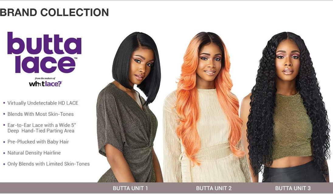 Synthetic HD Lace Front Wig - BUTTA UNIT 1 (1B off Black)