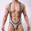 Sexy Mens Undershirts Jockstrap Mesh Breathable Jumpsuits Leotard Underwear Teddies One-Piece Wrestling Singlet Bodysuirts 2XL