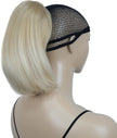 12" Straight Wavy Styled Clip in Claw Ponytail Hair Extension Synthetic Hairpiece (24BT613 Blonde Mix)