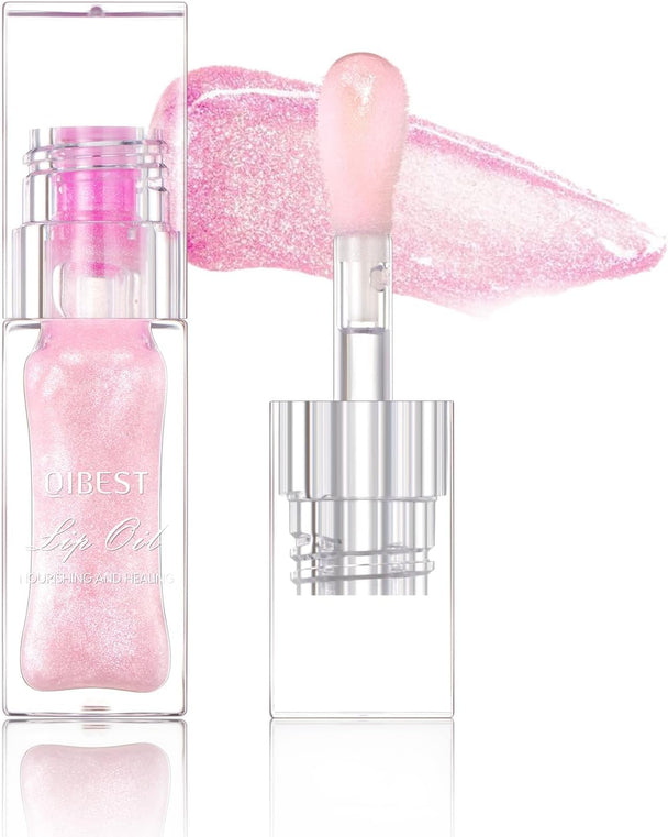 Cosmetics Color Changing Lip Oil V2, Magic Plumping Lip Gloss, Long Lasting Non-Sticky Warm Change Glitter Lip Tint (Pack of 1)