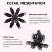 3D round Curl Hair Brushes,360° Spherical Shape Styling Hair Brush for Women Detangling Hairbrush Spherical Ball Brush Salon round Hair Curling Curler for Curly/Long/Wet/Dry Hair