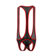 Sexy Mens Undershirts Jockstrap Mesh Breathable Jumpsuits Leotard Underwear Teddies One-Piece Wrestling Singlet Bodysuirts 2XL