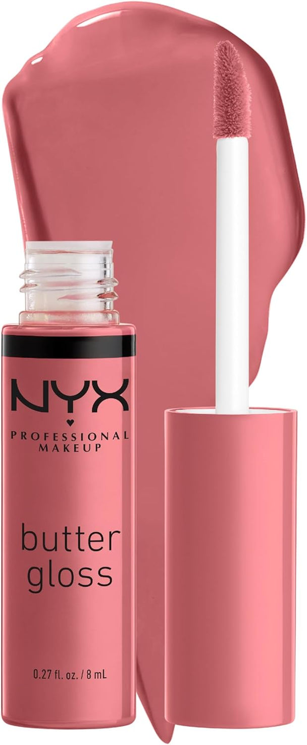 - Butter Gloss, Non-Sticky Lip Gloss - Tiramisu (Pink Brown)