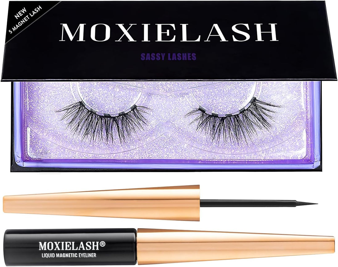 - Premium Magnetic Eyelashes - No Irritation of Glue - Natural & Beautiful (Lash Kit, Sassy)