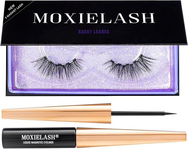 - Premium Magnetic Eyelashes - No Irritation of Glue - Natural & Beautiful (Lash Kit, Sassy)