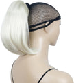 12" Straight Wavy Styled Clip in Claw Ponytail Hair Extension Synthetic Hairpiece (Pale Blonde)